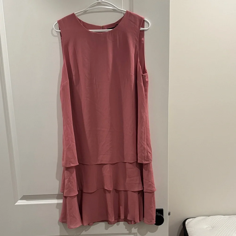 Ralph Lauren Tiered Pink Mini Dress NWT Sz 12 Spring Brunch - Picture 3 of 6